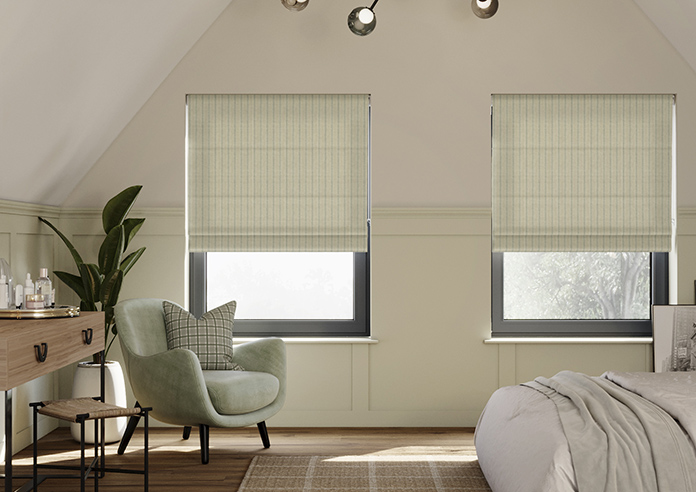Emily Bond George Stripe, Sage - Roman Blind - Image 3